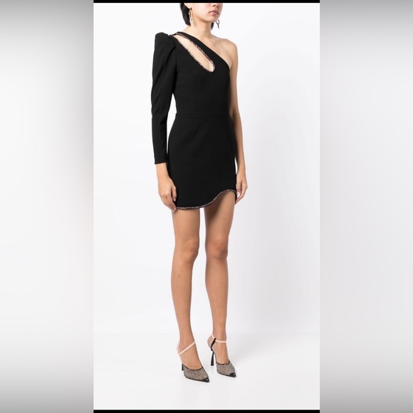 NWOT REBECCA VALLANCE 
Victoria One-Shoulder Mini Dress - Black Size US 2
$552 - Picture 6 of 8